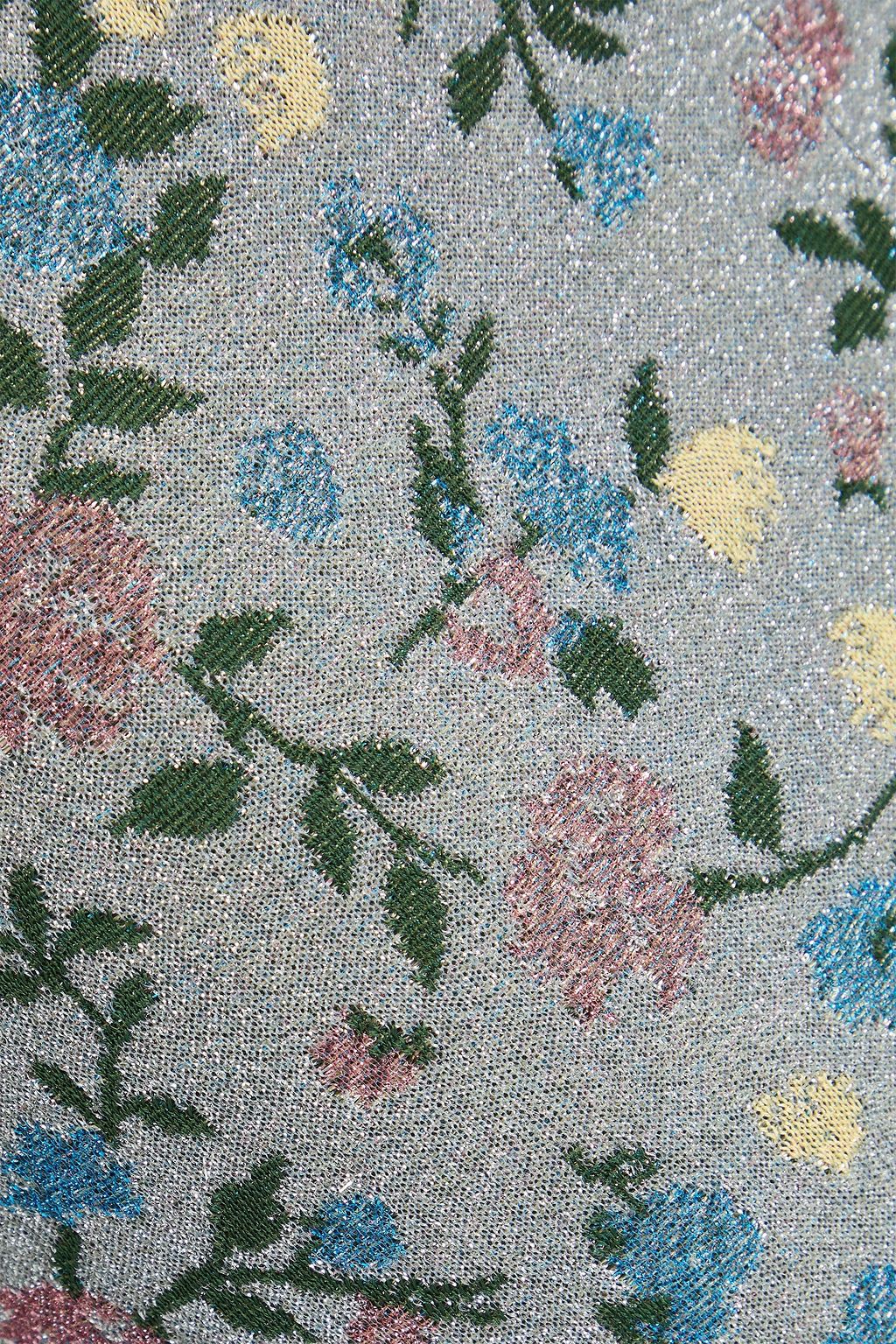 RABANNE Schlaghose aus Jacquard mit Metallic-Effekt