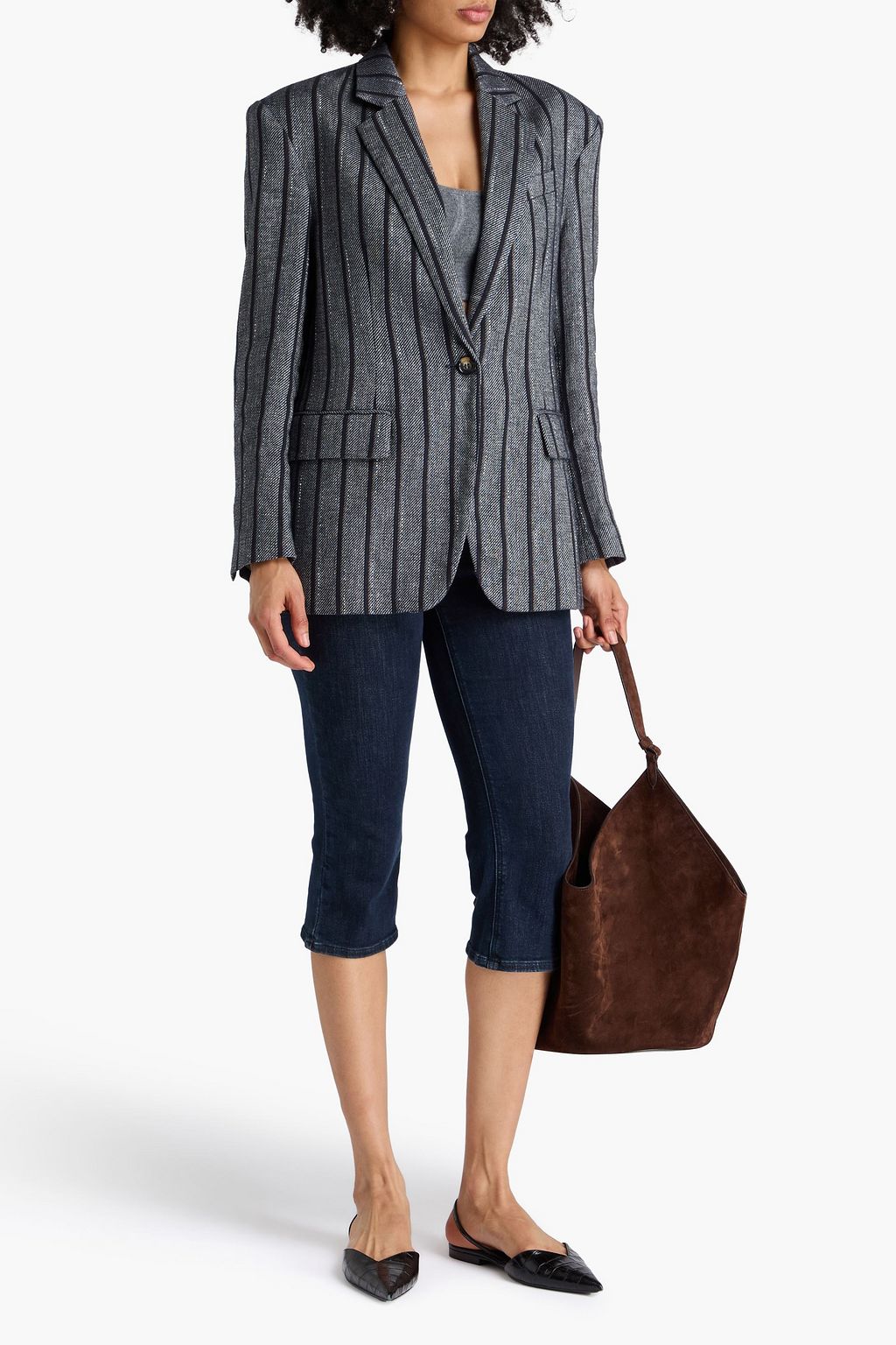 DAY BIRGER ET MIKKELSEN Allen striped cotton and silk-blend blazer