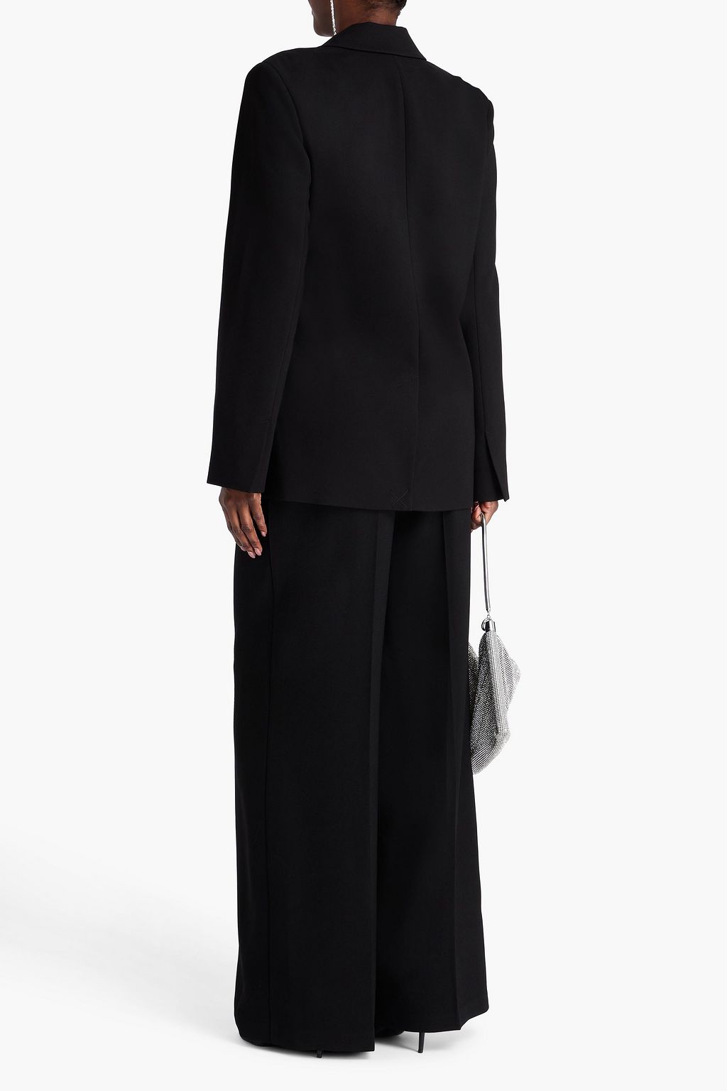 SIMKHAI Eva crystal-embellished crepe blazer