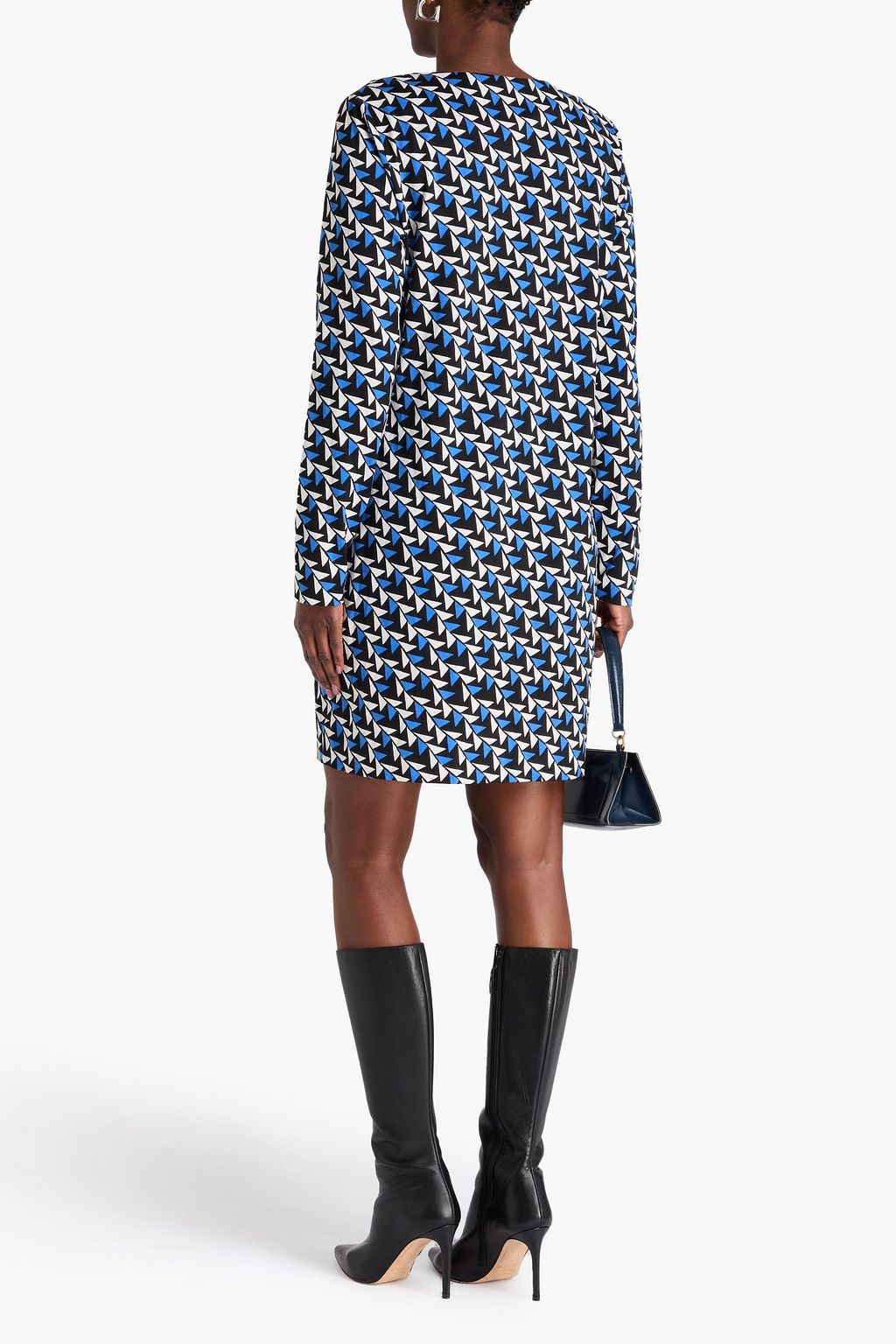 DIANE VON FURSTENBERG Reina printed silk and cotton-blend jersey mini dress