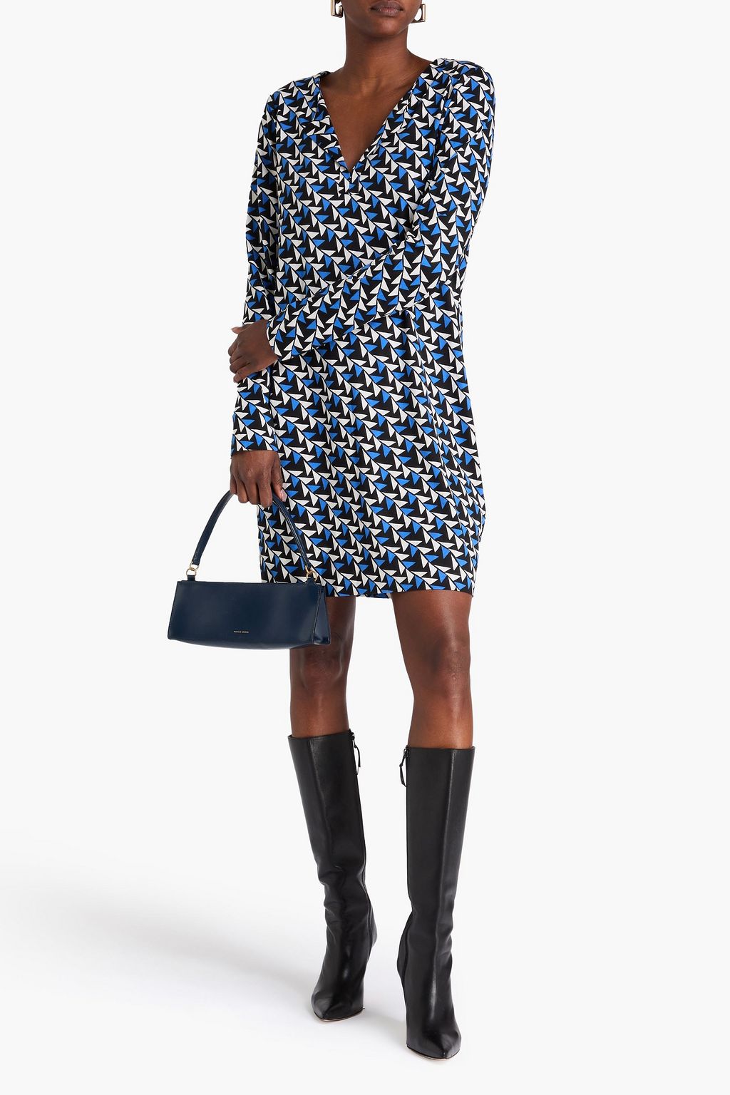 DIANE VON FURSTENBERG Reina printed silk and cotton-blend jersey mini dress