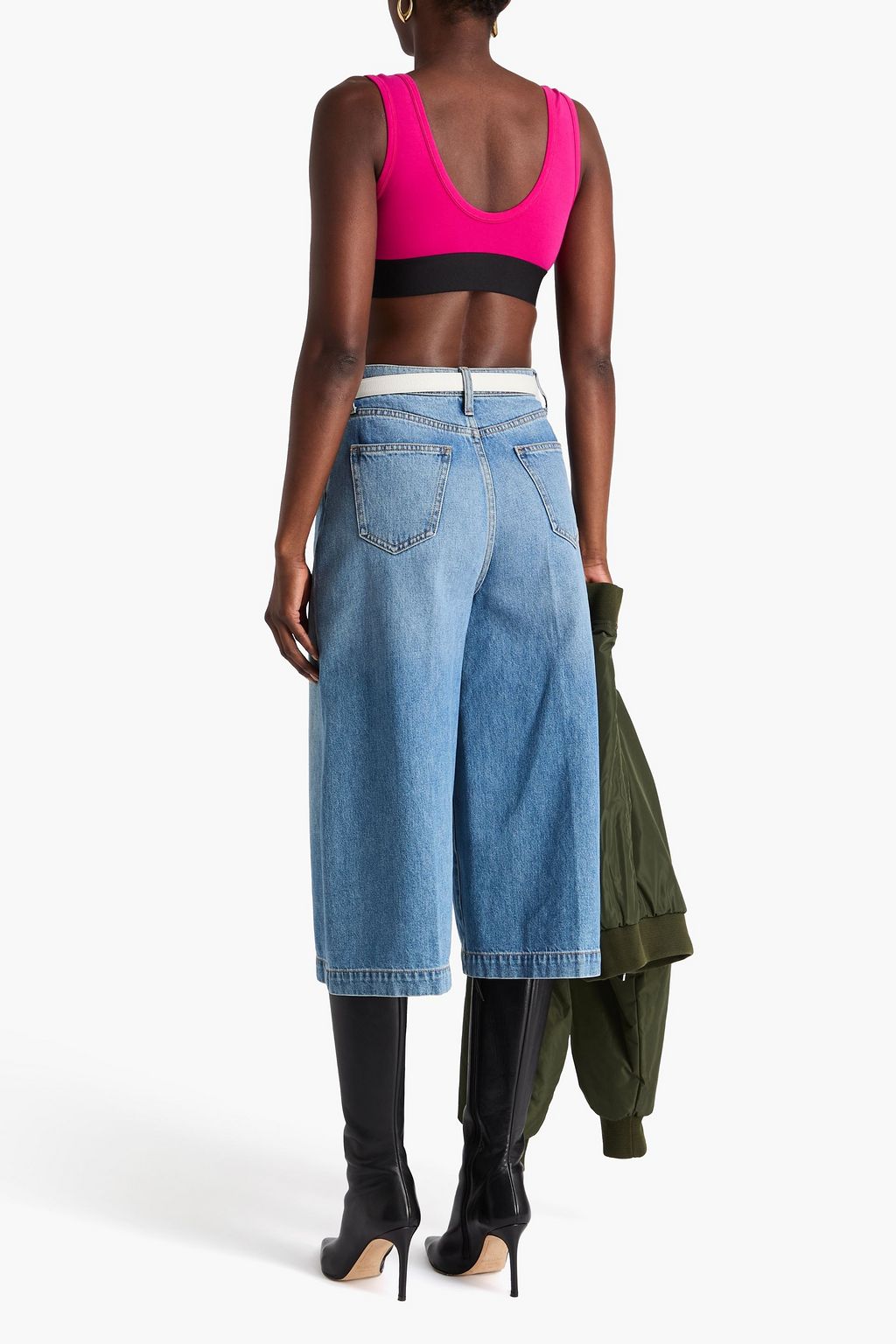 DOLCE&GABBANA コットン混ジャージー ブラトップ