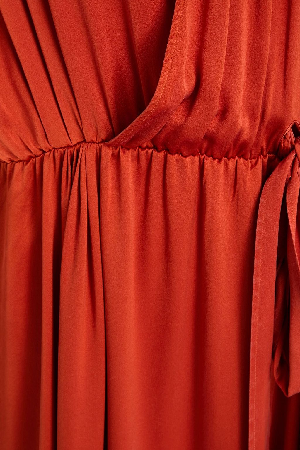 FORTE_FORTE Wrap-effect silk-satin midi dress