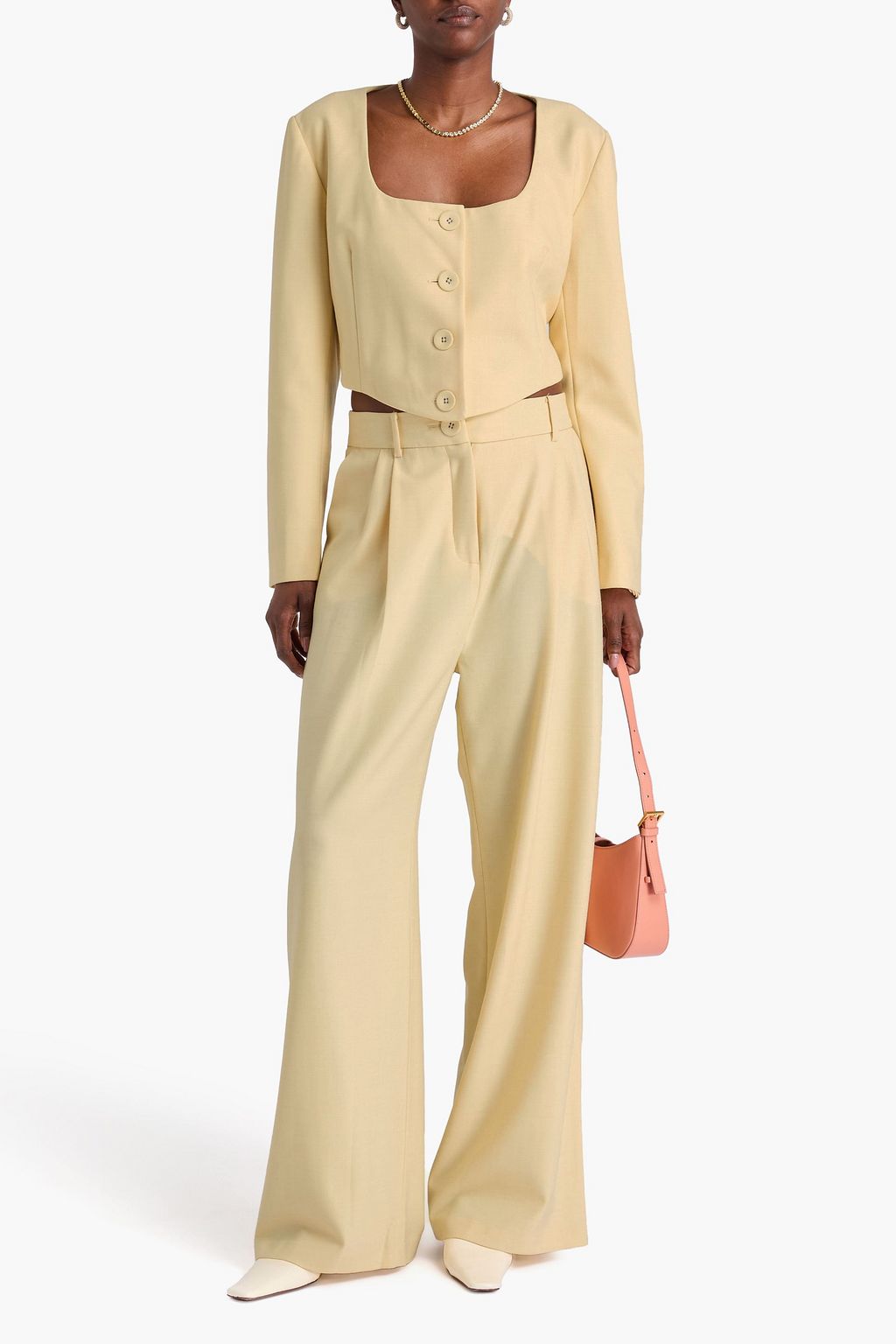 ANNA QUAN Hose „Stevie“ mit weitem Bein aus Twill