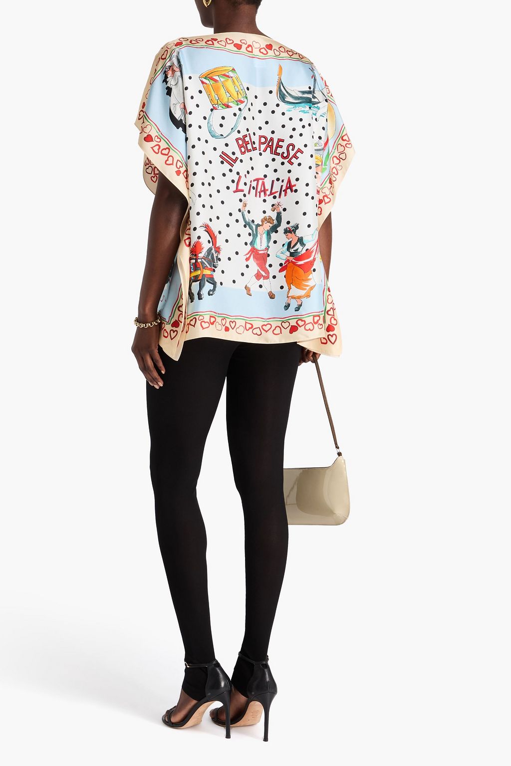 DOLCE&GABBANA Printed silk-twill top