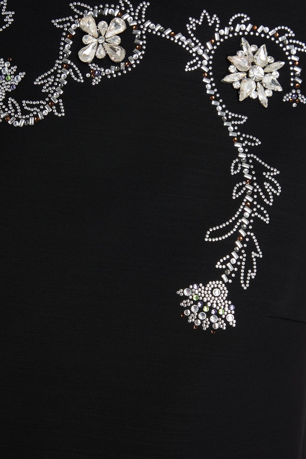 RABANNE Embellished wool-blend twill mini dress