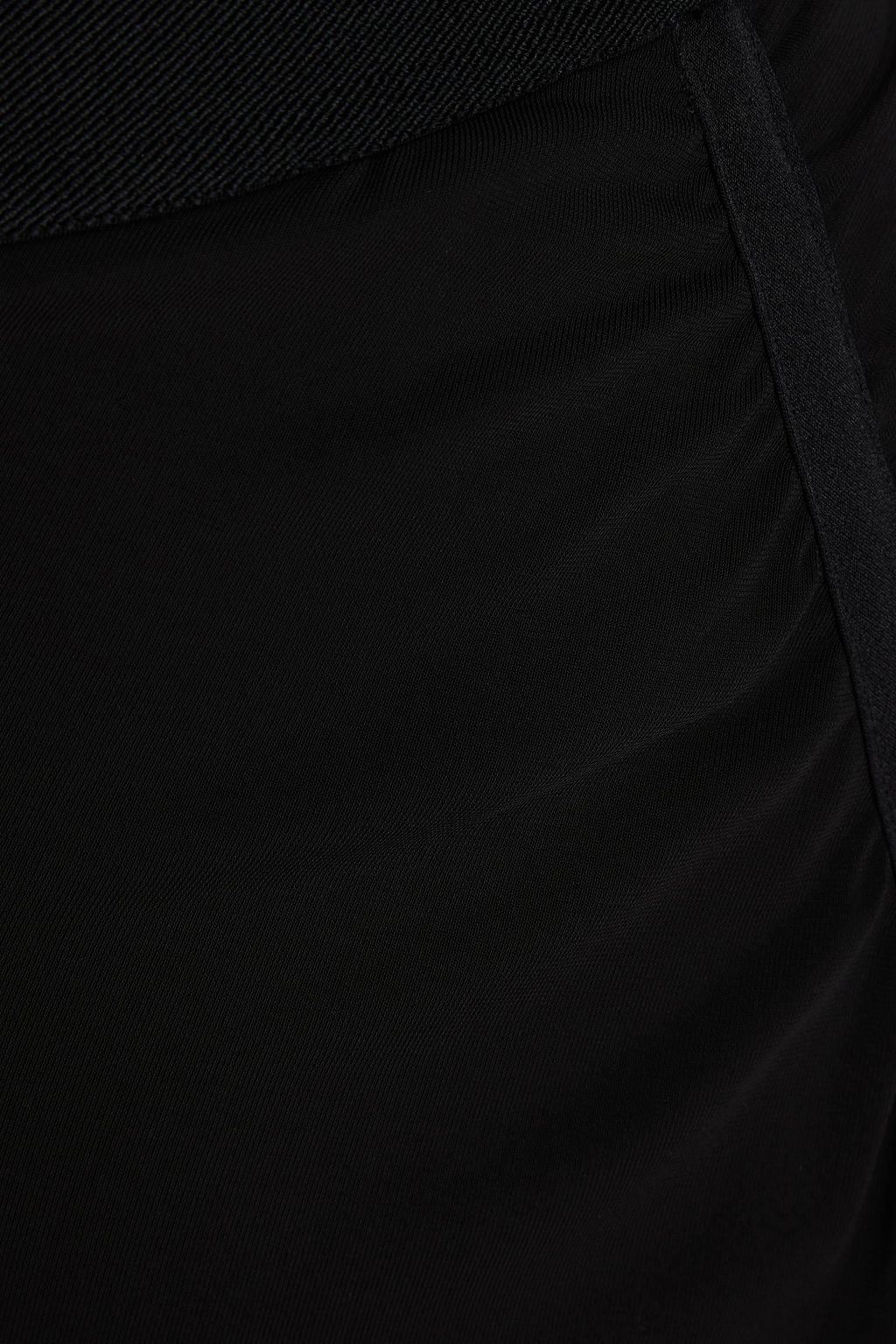 HIGH Ruched stretch-jersey midi skirt
