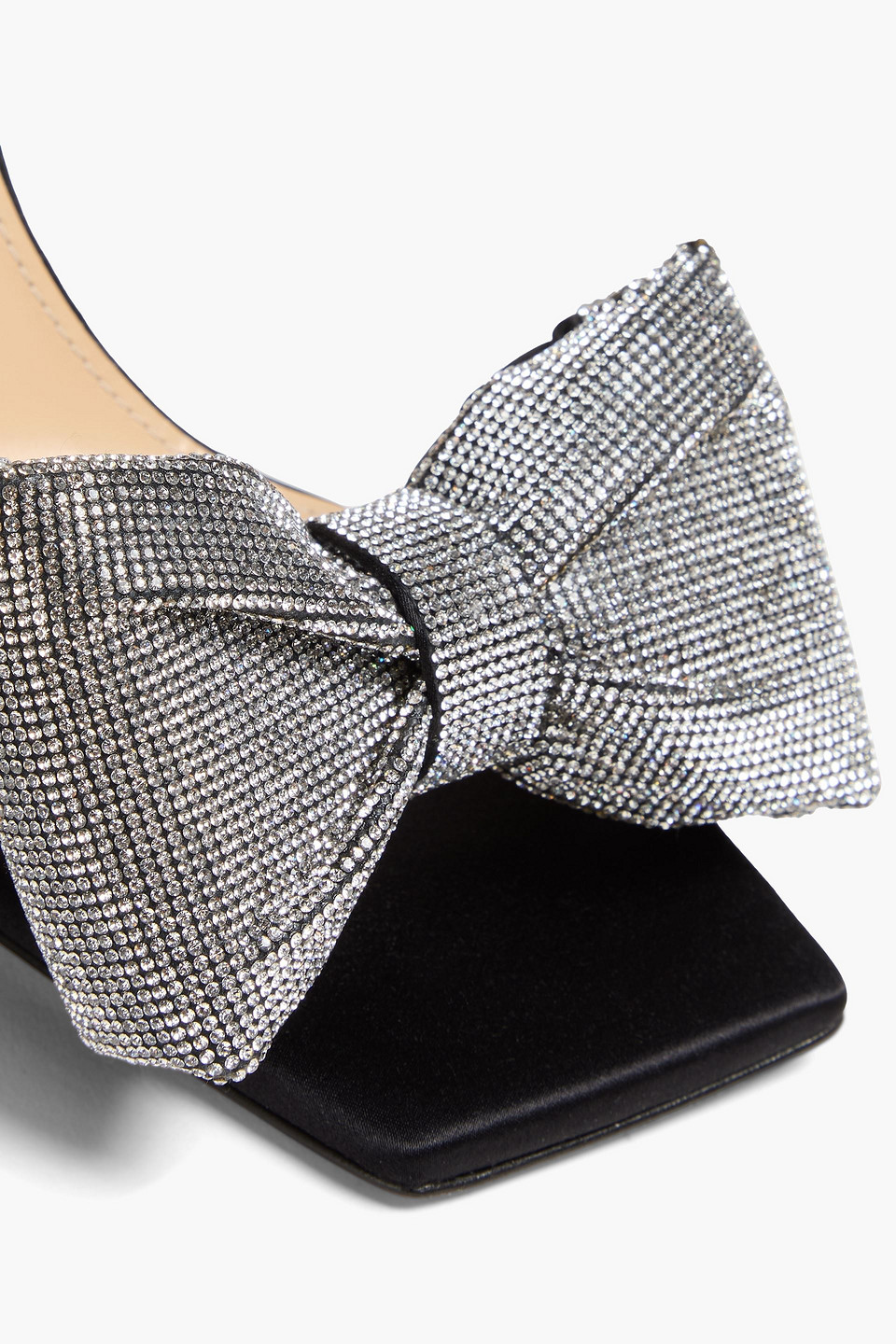 MACH&MACH NICOLE BOW-DETAILED SATIN SANDALS