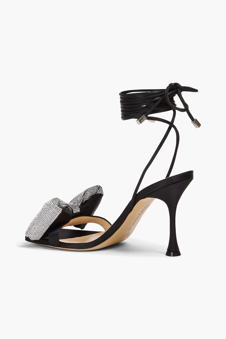 MACH&MACH NICOLE BOW-DETAILED SATIN SANDALS