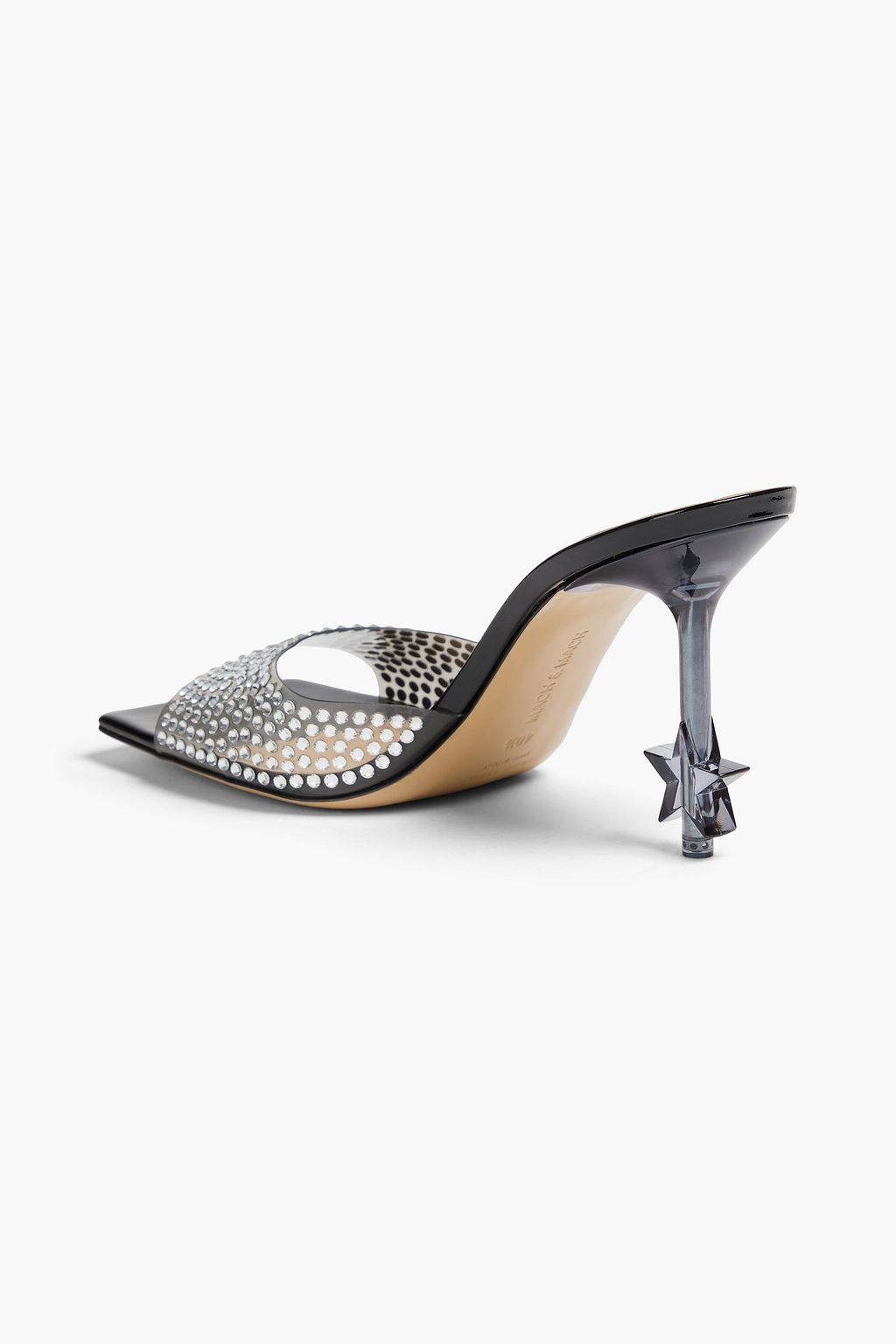 MACH & MACH Mules „Star“ aus PVC mit Kristallverzierung