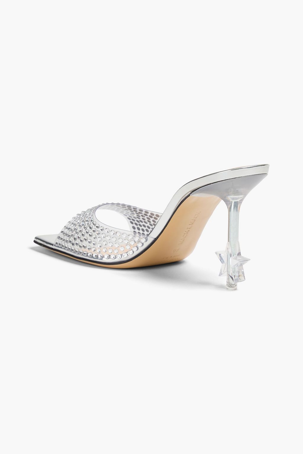 MACH & MACH Mules „Star“ aus PVC mit Kristallverzierung