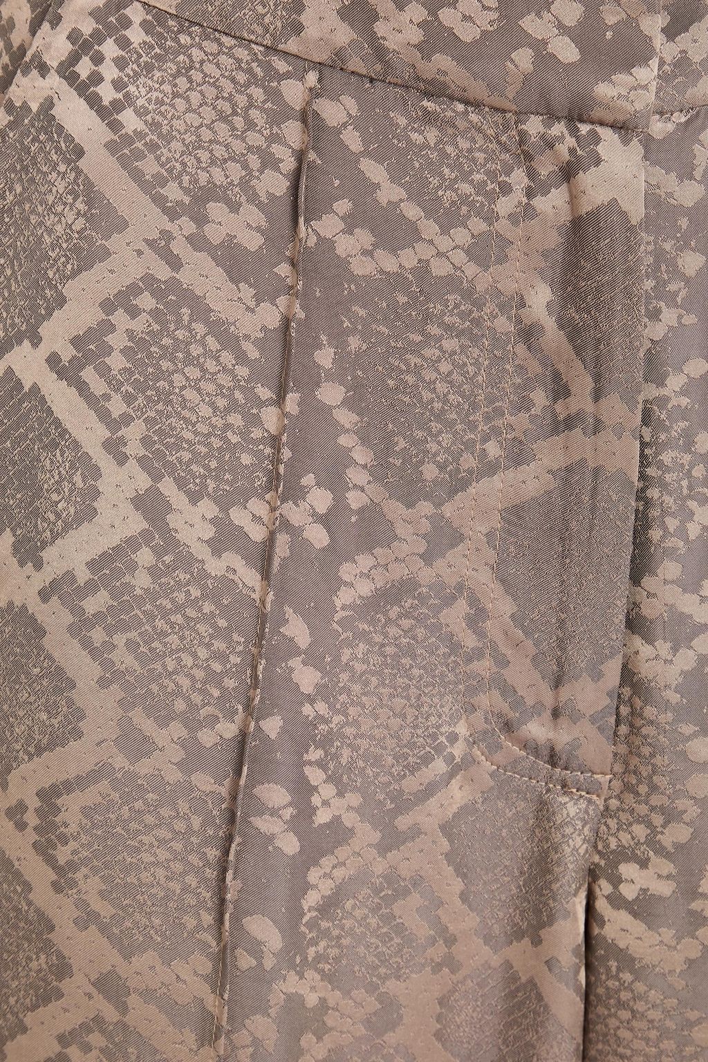 SIMKHAI Kyra snake-print satin-jacquard wide-leg pants