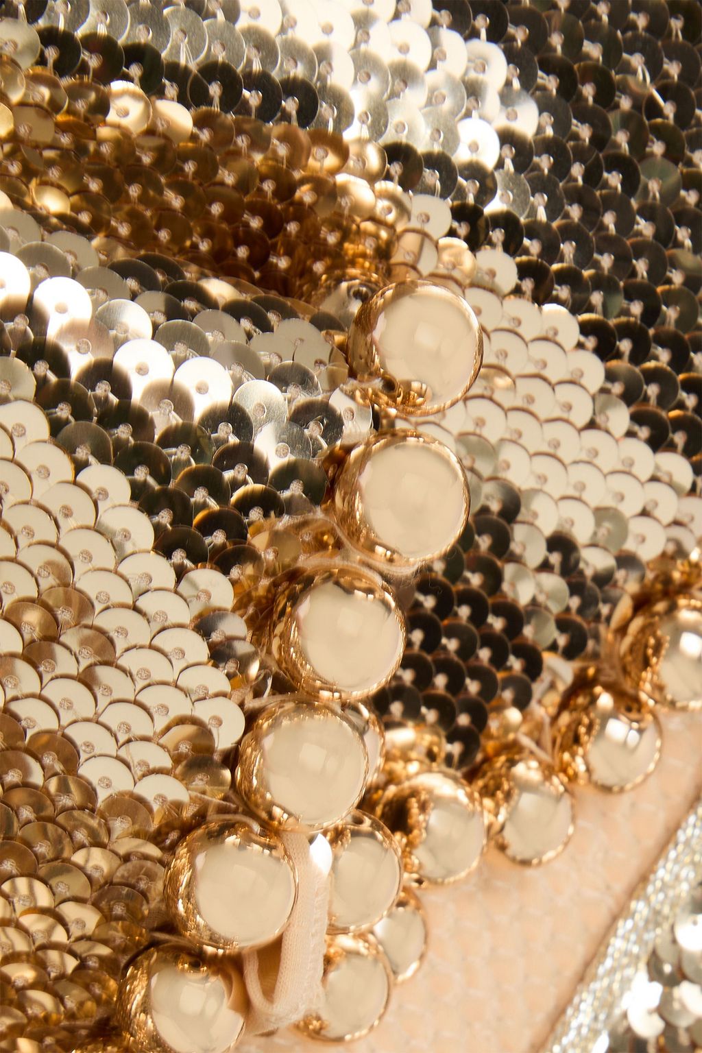 RABANNE Embellished sequined crepe mini skirt
