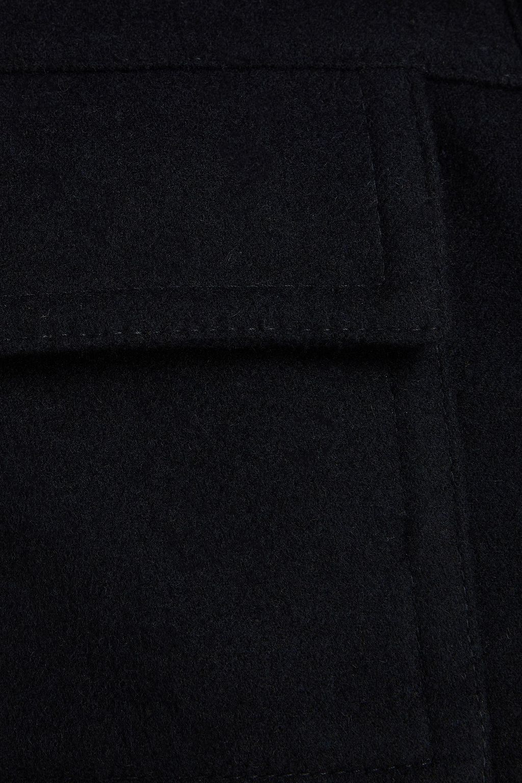 SANDRO Wool-blend flannel overshirt