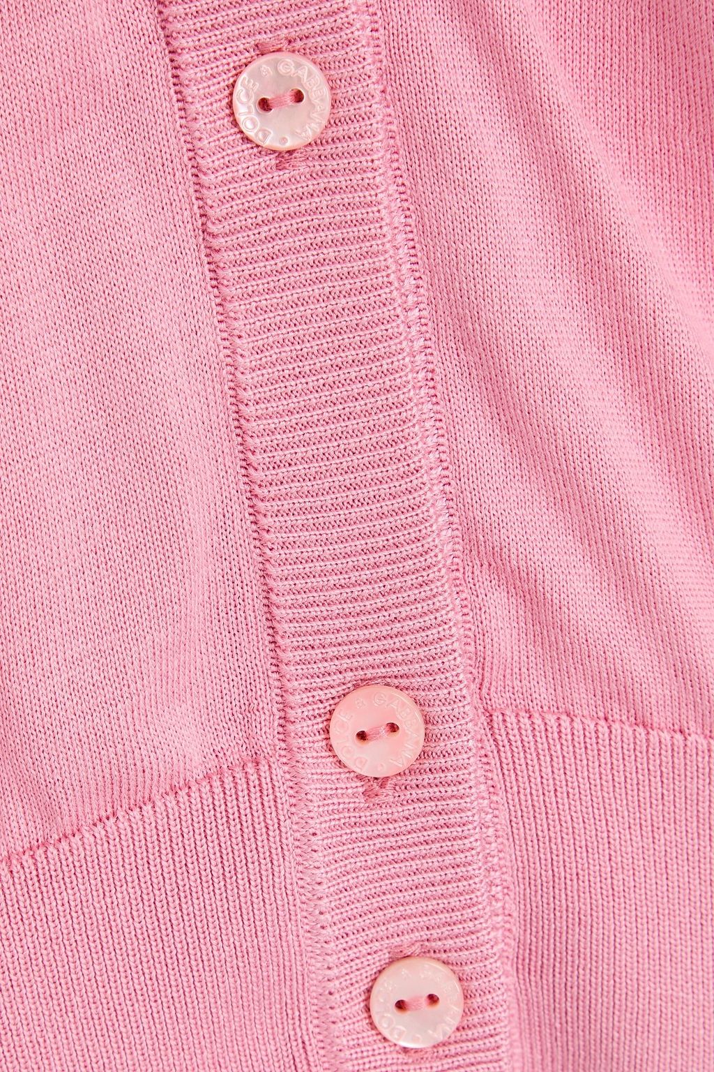 DOLCE&GABBANA Pussy-bow silk cardigan