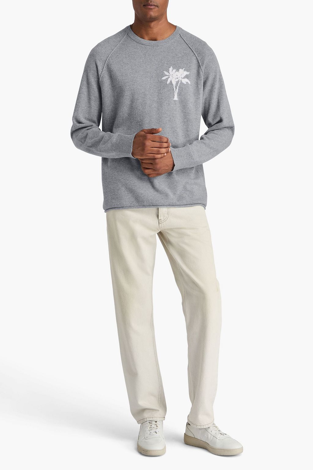JAMES PERSE Intarsia cashmere sweater
