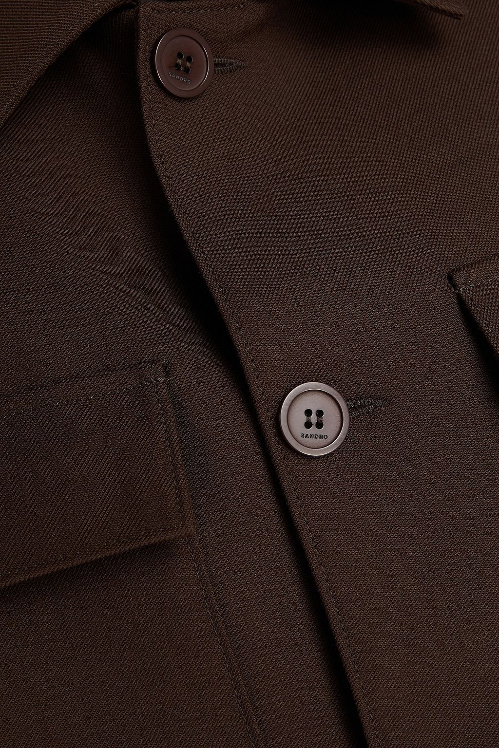 SANDRO Twill overshirt