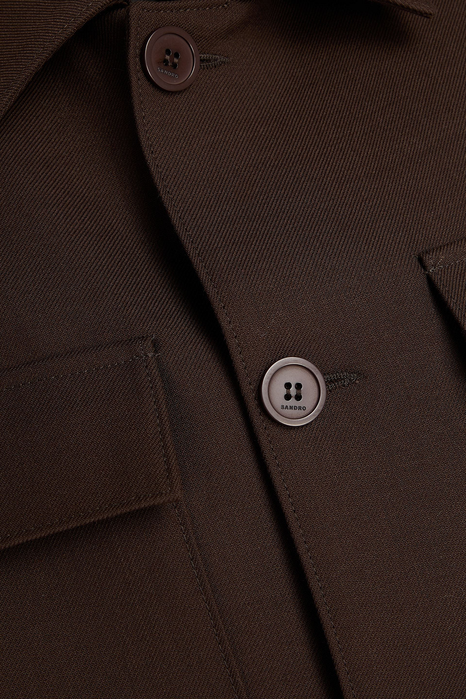 SANDRO TWILL OVERSHIRT