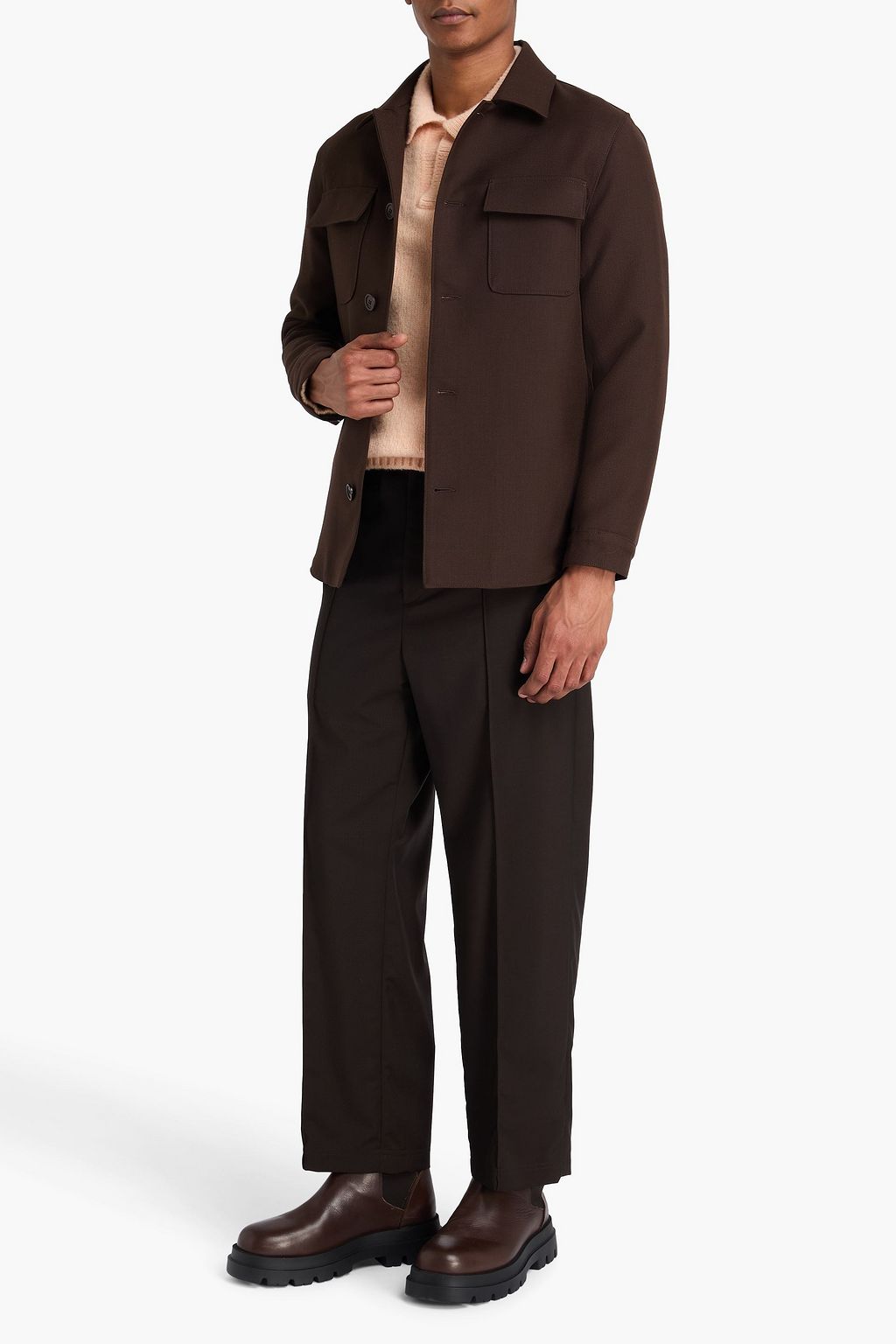 SANDRO Twill overshirt