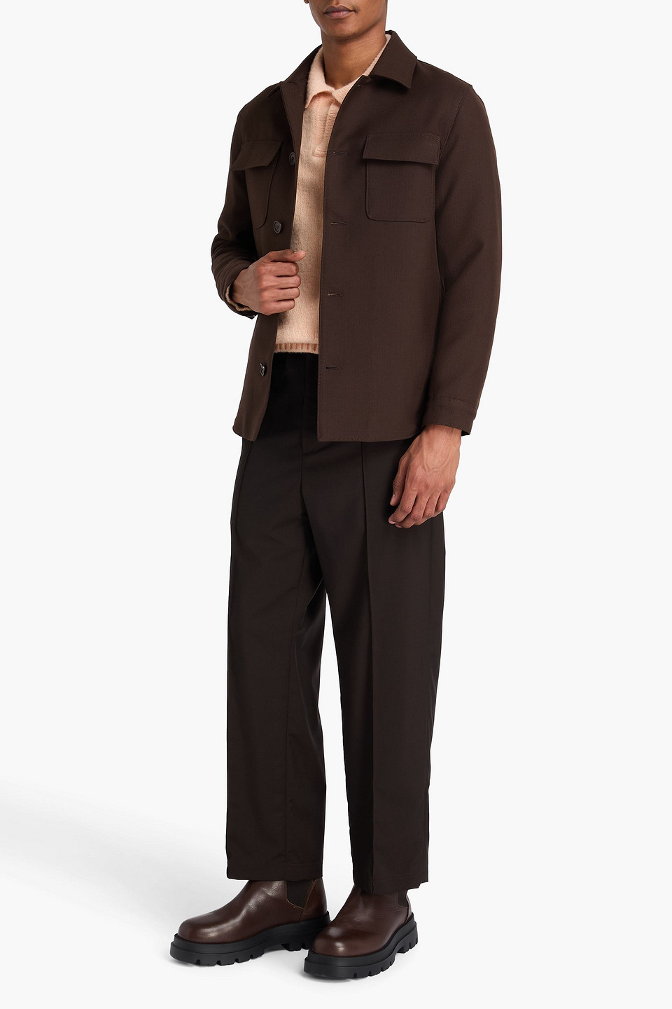 SANDRO TWILL OVERSHIRT