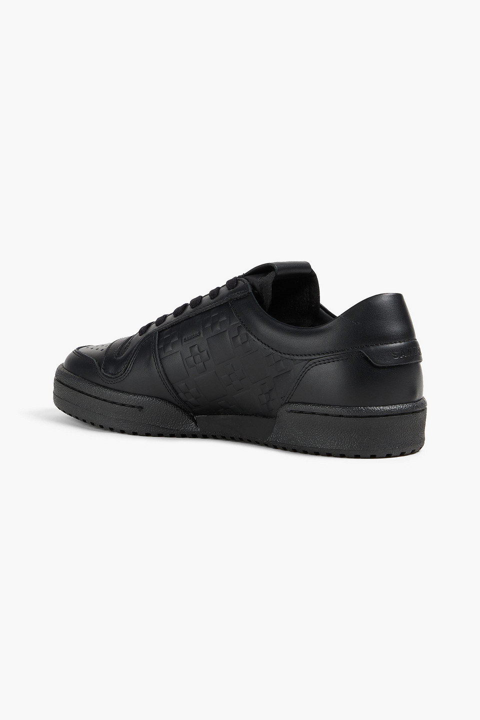 SANDRO EMBOSSED LEATHER SNEAKERS