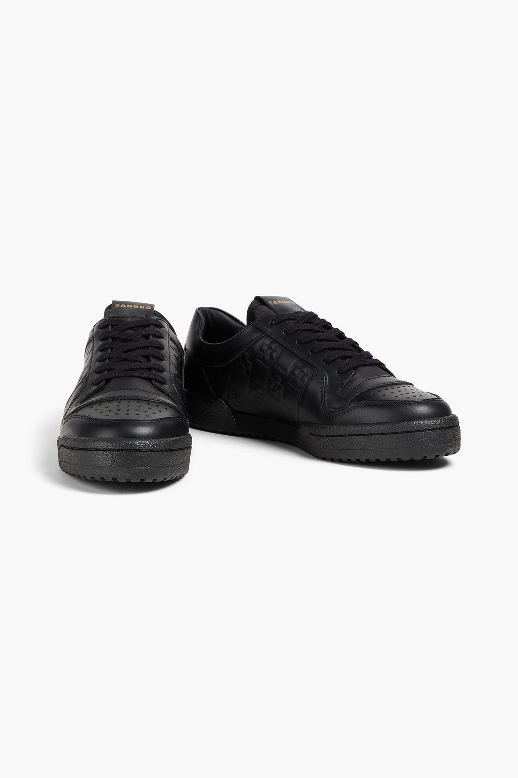 SANDRO Sneakers aus geprägtem Leder