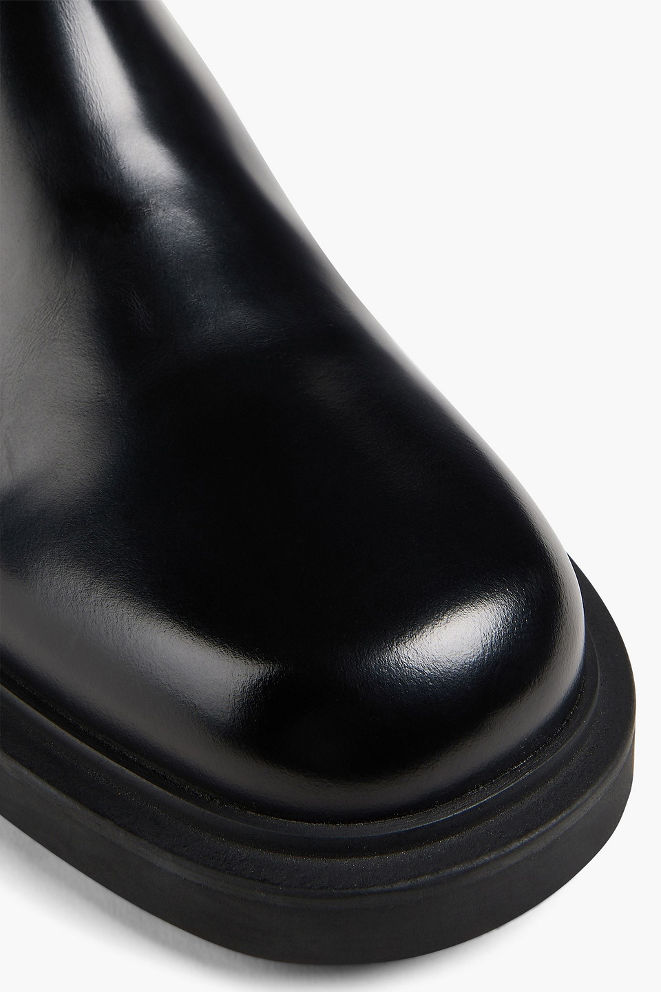 SANDRO LEATHER CHELSEA BOOTS