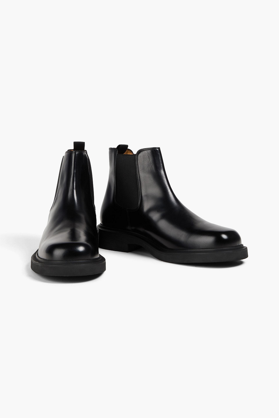 SANDRO LEATHER CHELSEA BOOTS
