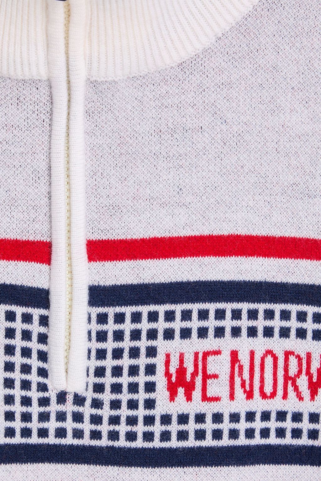 WE NORWEGIANS Stryn jacquard-knit merino wool-blend half-zip sweater