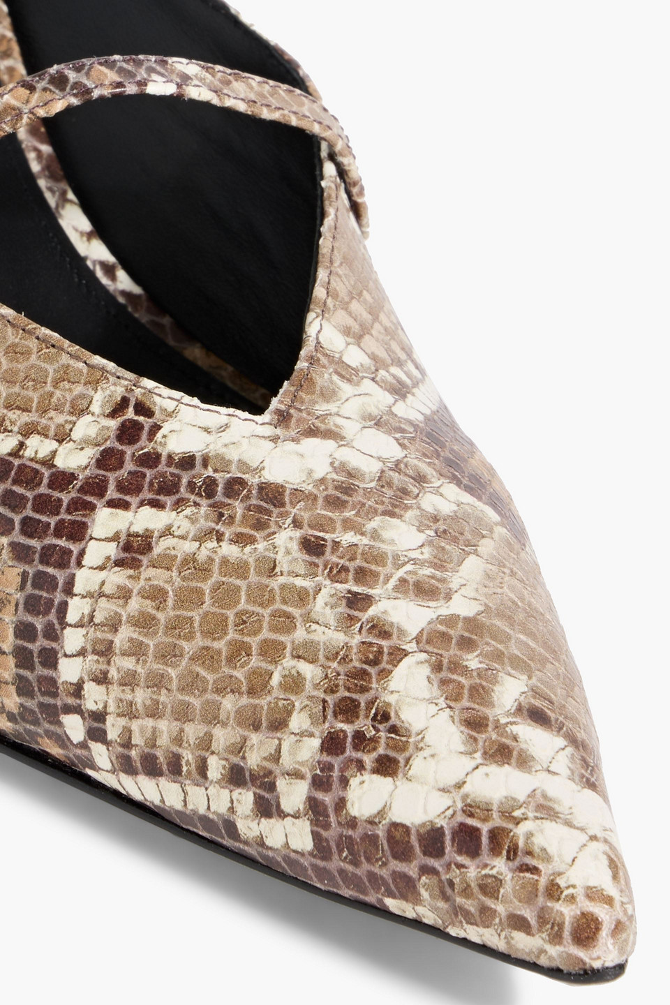 Simkhai Sylvie Snake-effect Leather Mules In Multi