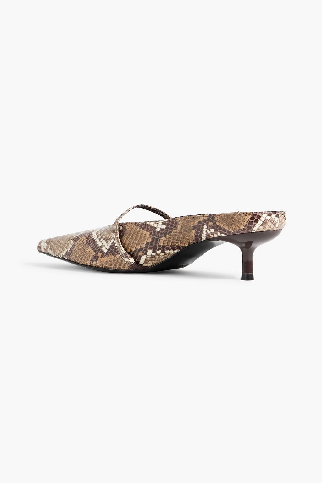 SIMKHAI Sylvie snake-effect leather mules