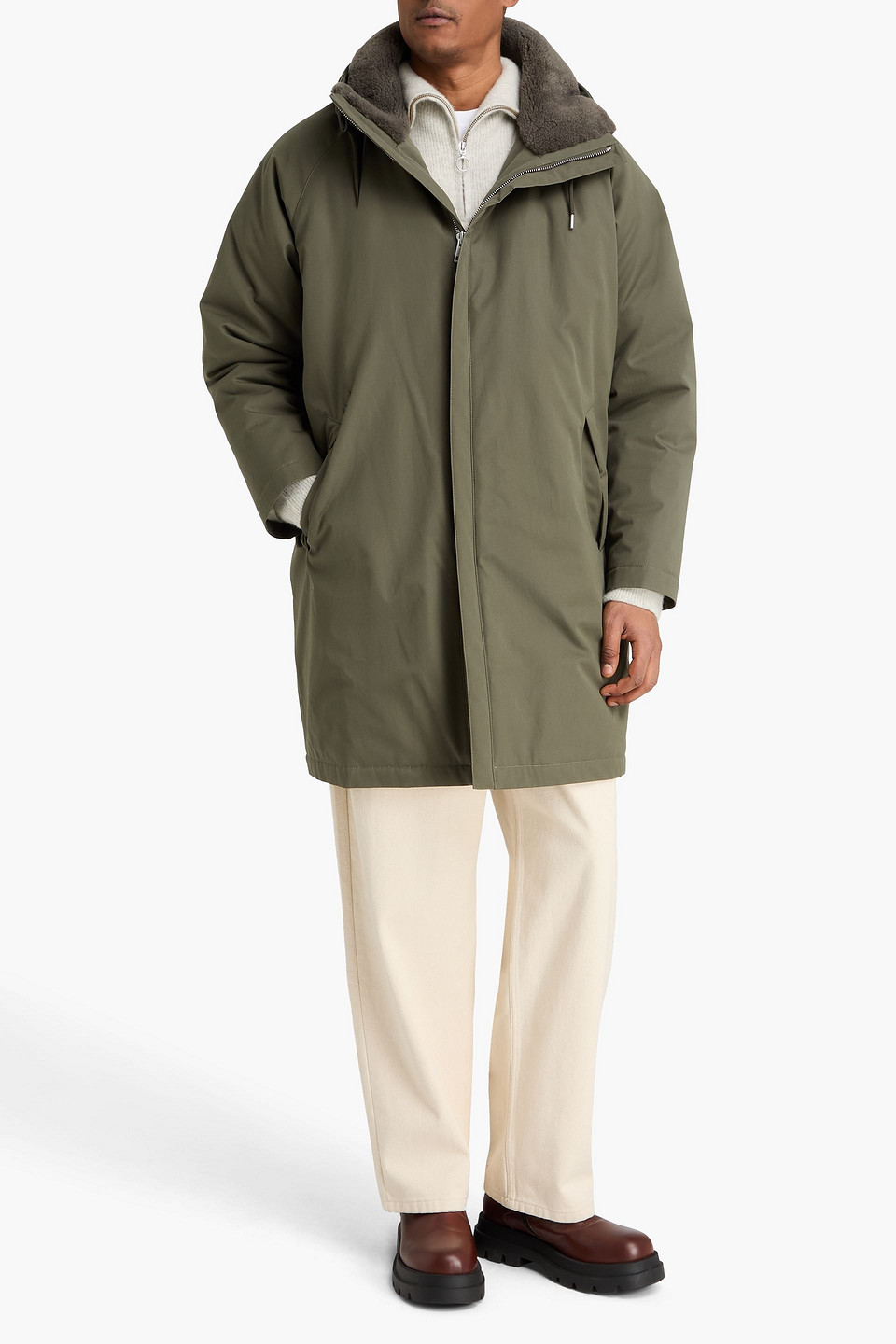  Sandro - Cotton-twill Hooded Parka - Grün - M 