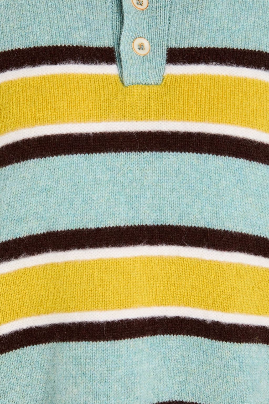 THE ELDER STATESMAN カシミヤ ポロセーター ストライプ