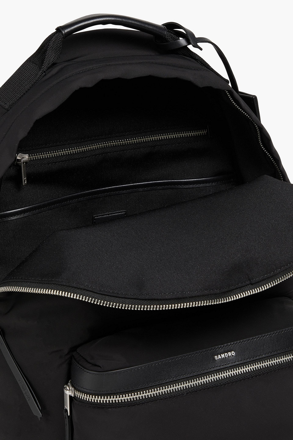 Sandro Shell Backpack In Black