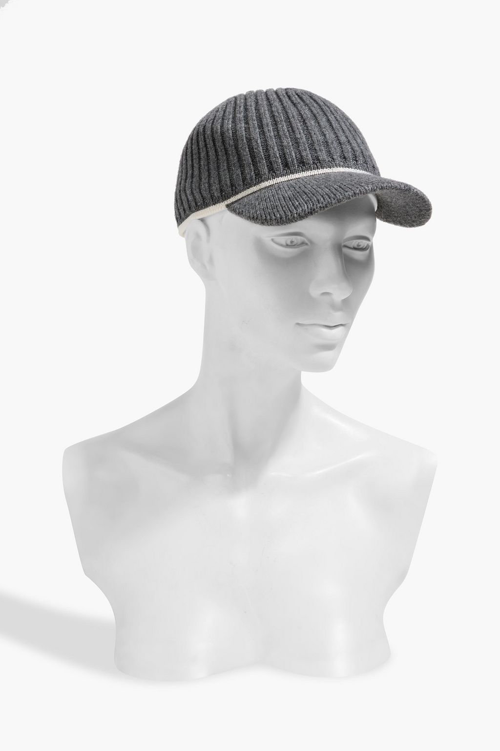BRUNELLO CUCINELLI Bead-embellished ribbed-knit baseball cap