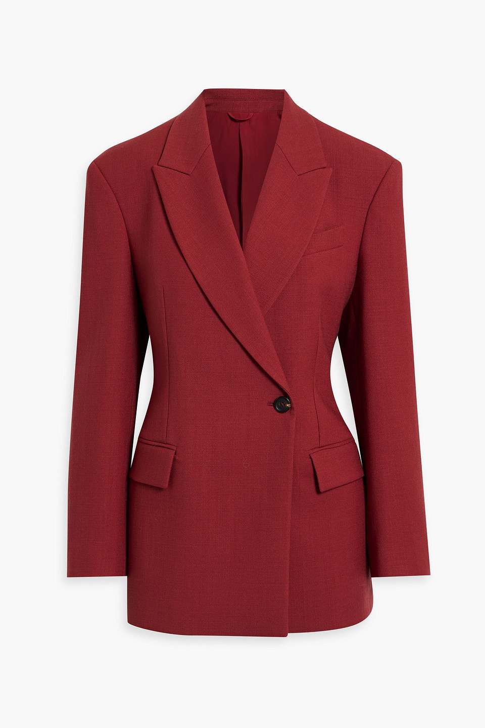 Brunello Cucinelli Double-breasted Wool Blazer In Brown