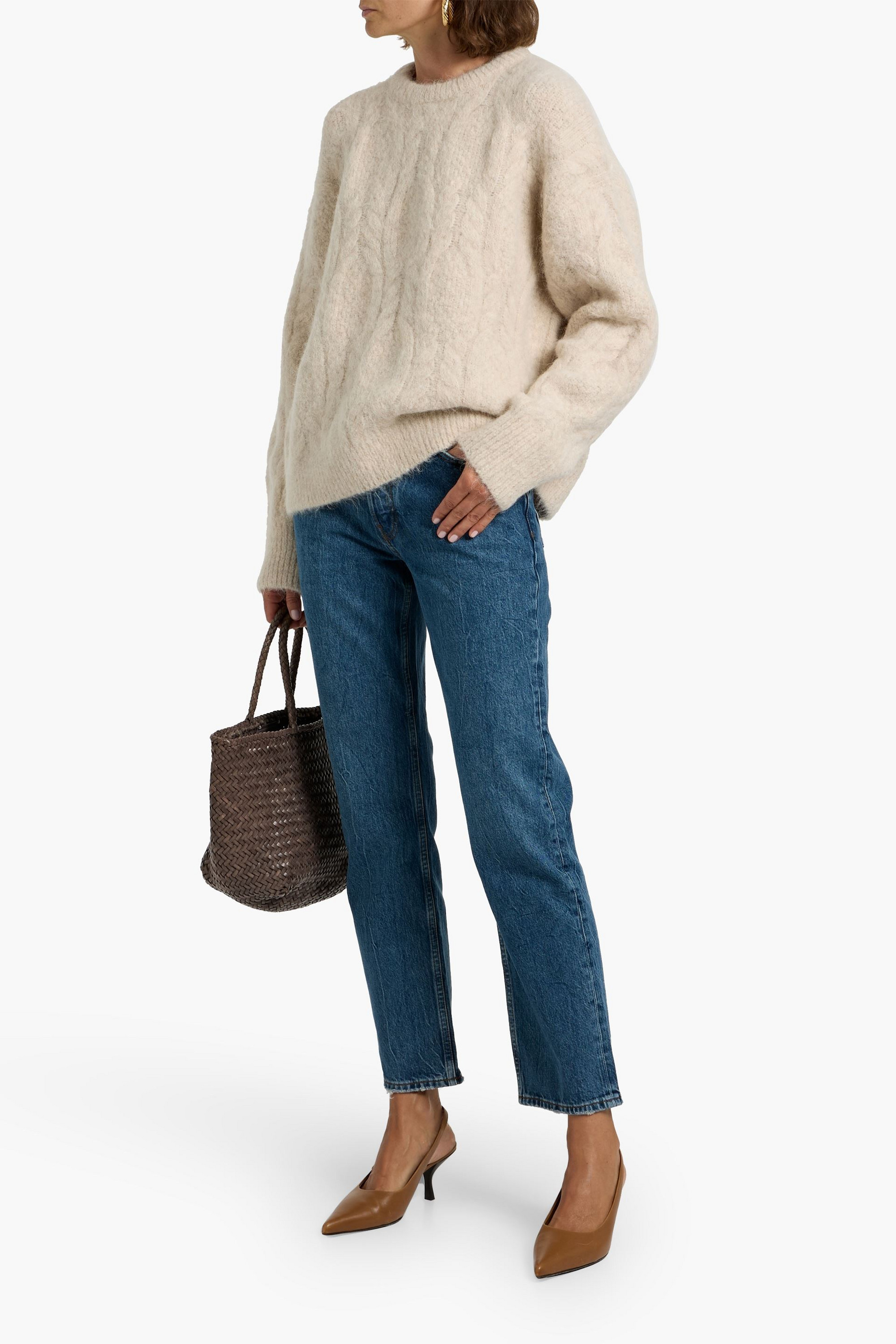 ANINE BING - Marisol cable-knit alpaca-blend sweater | Plush