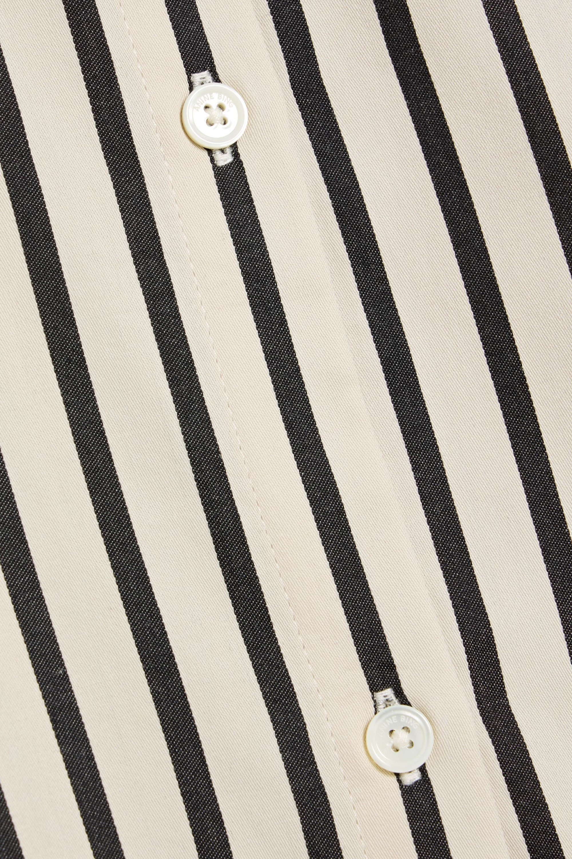 ANINE BING Plaza striped cotton shirt
