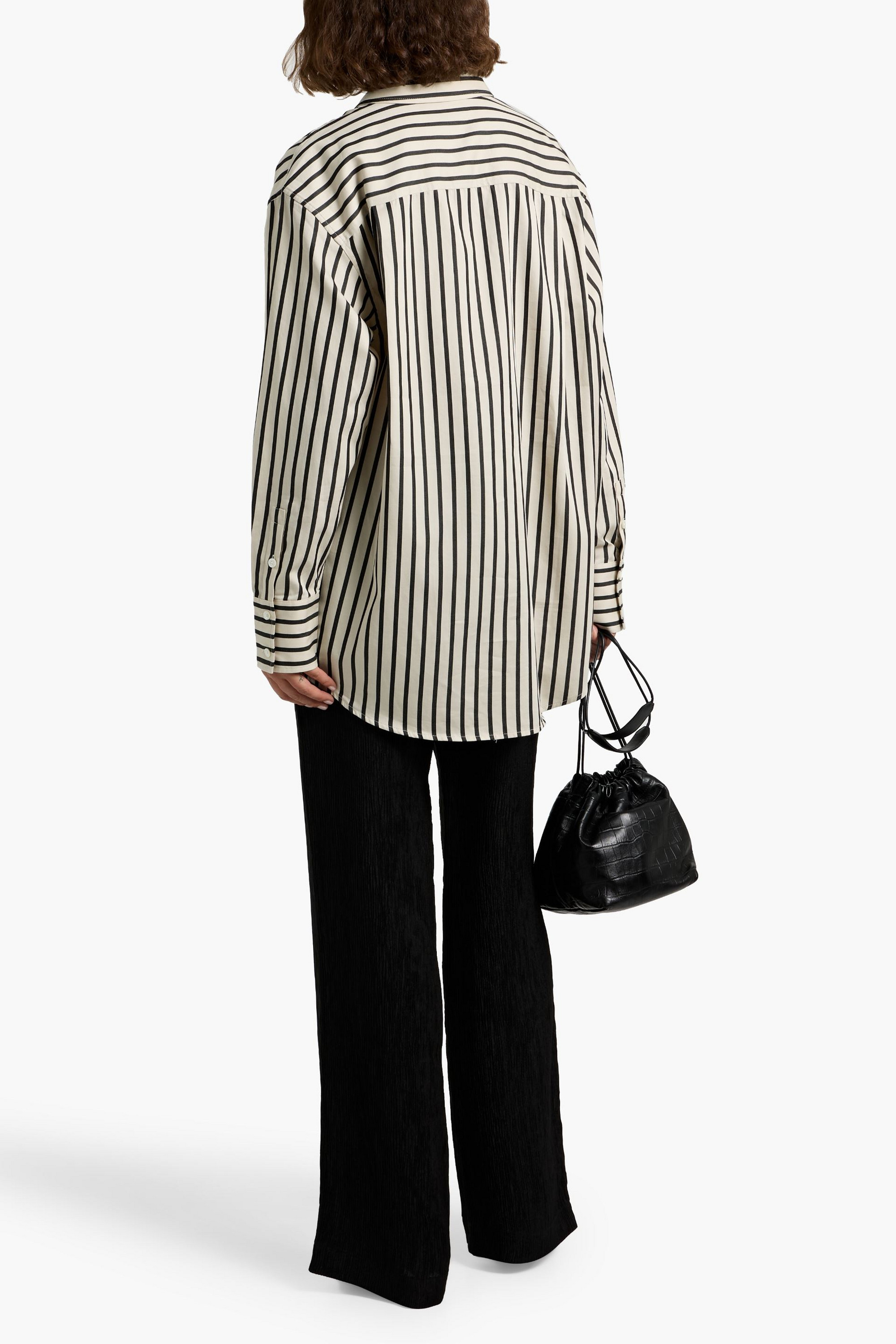 ANINE BING Plaza striped cotton shirt