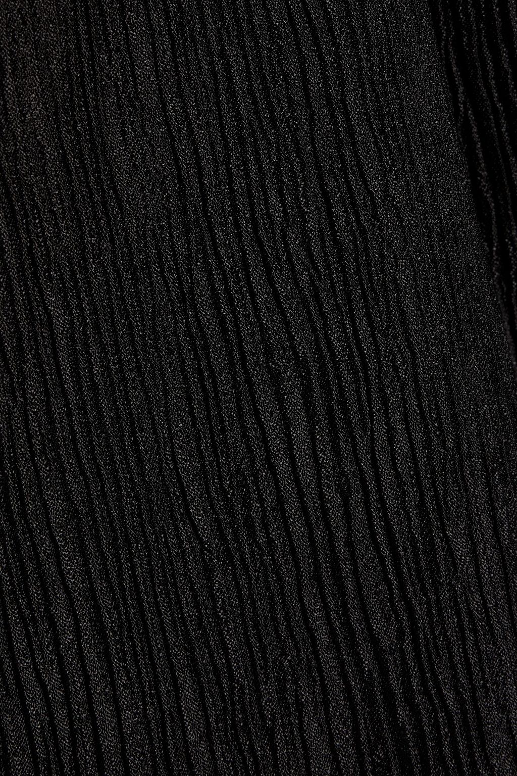 ANINE BING Aden plissé Lyocell-blend wide-leg pants
