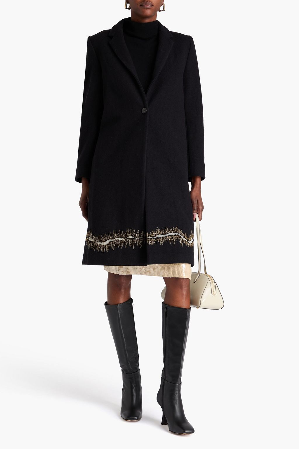 DRIES VAN NOTEN Embellished wool coat