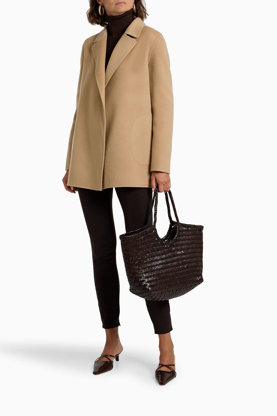 Theory Wool And Cashmere-blend Felt Blazer In Multi
