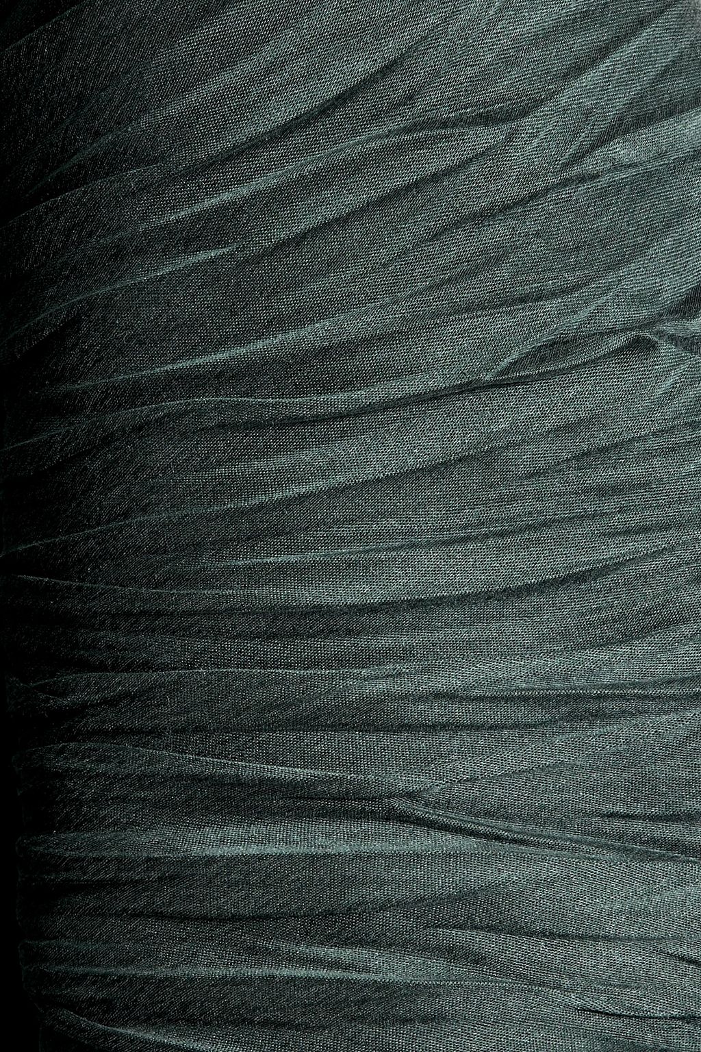ZIMMERMANN Gathered washed-silk midi wrap-dress
