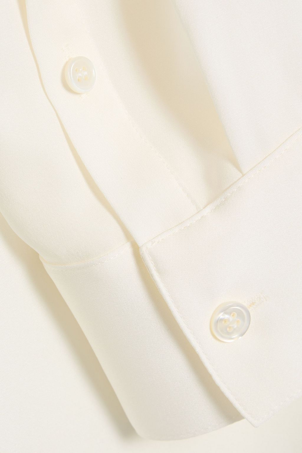 THEORY Pussy-bow silk crepe de chine blouse