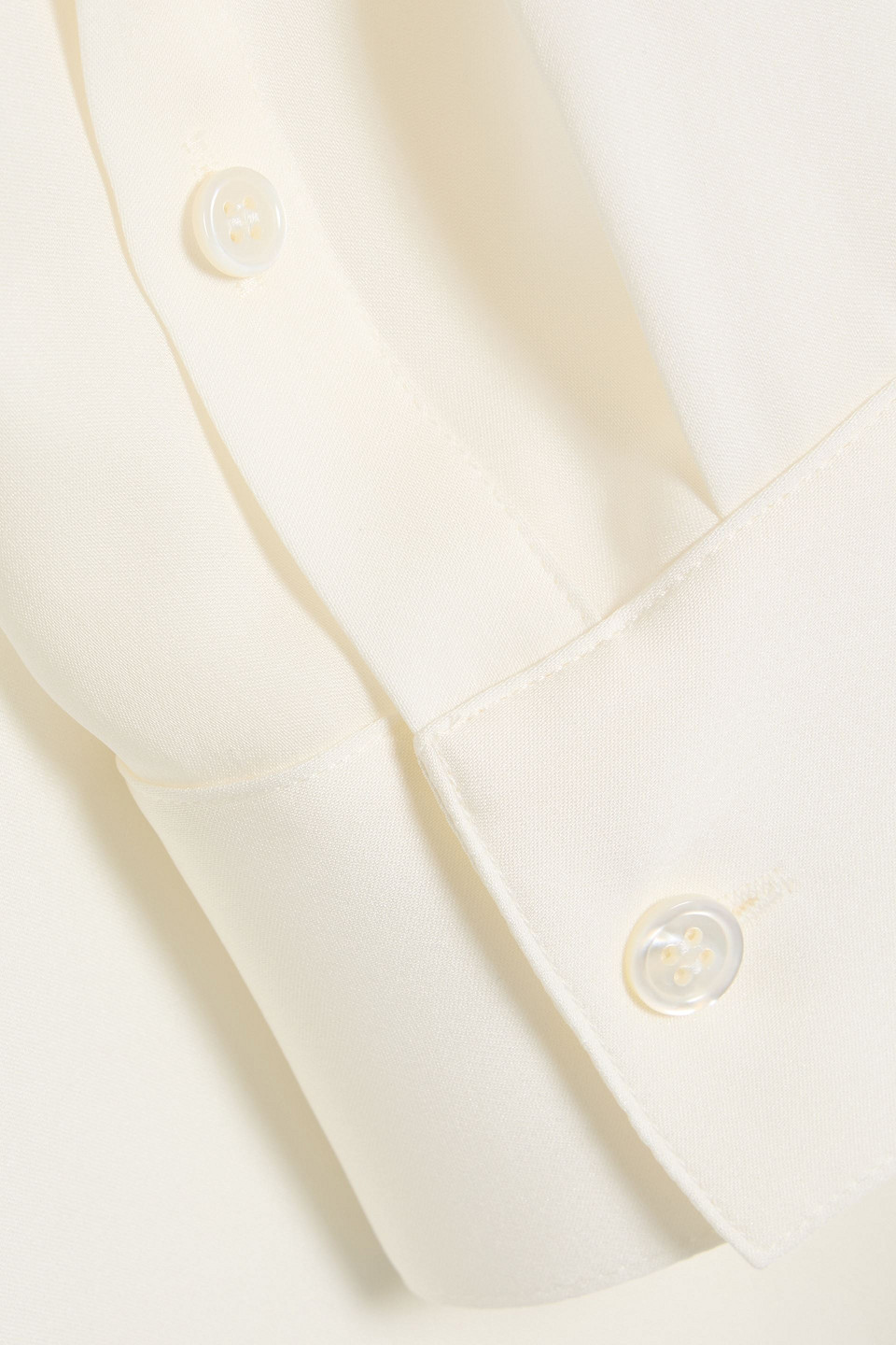 Theory Pussy-bow Silk Crepe De Chine Blouse