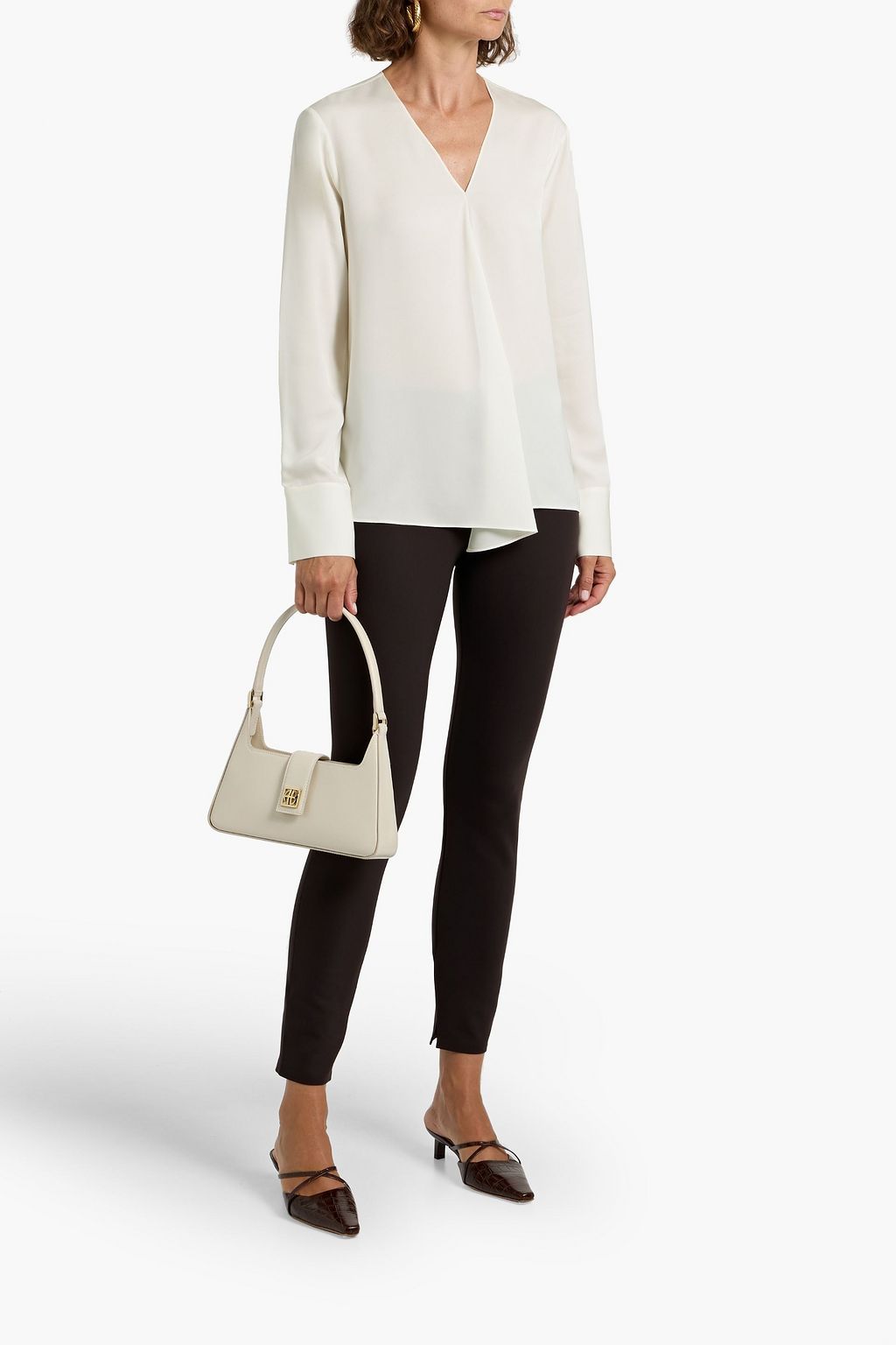 THEORY Silk crepe de chine top
