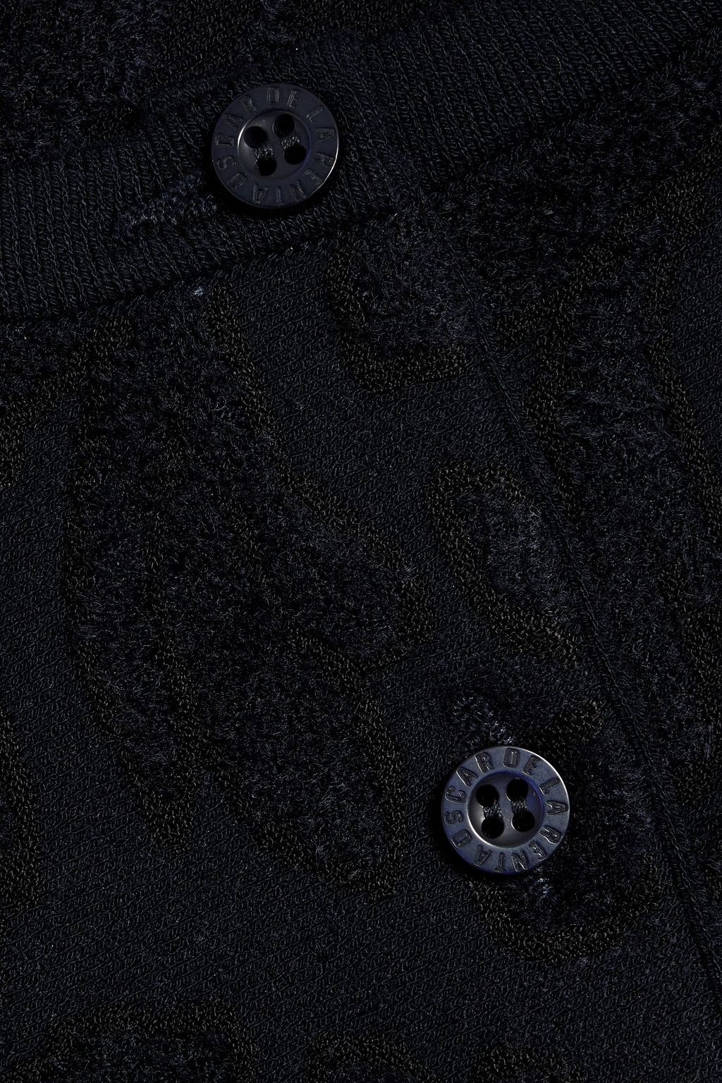 OSCAR DE LA RENTA Cropped jacquard-knit cardigan