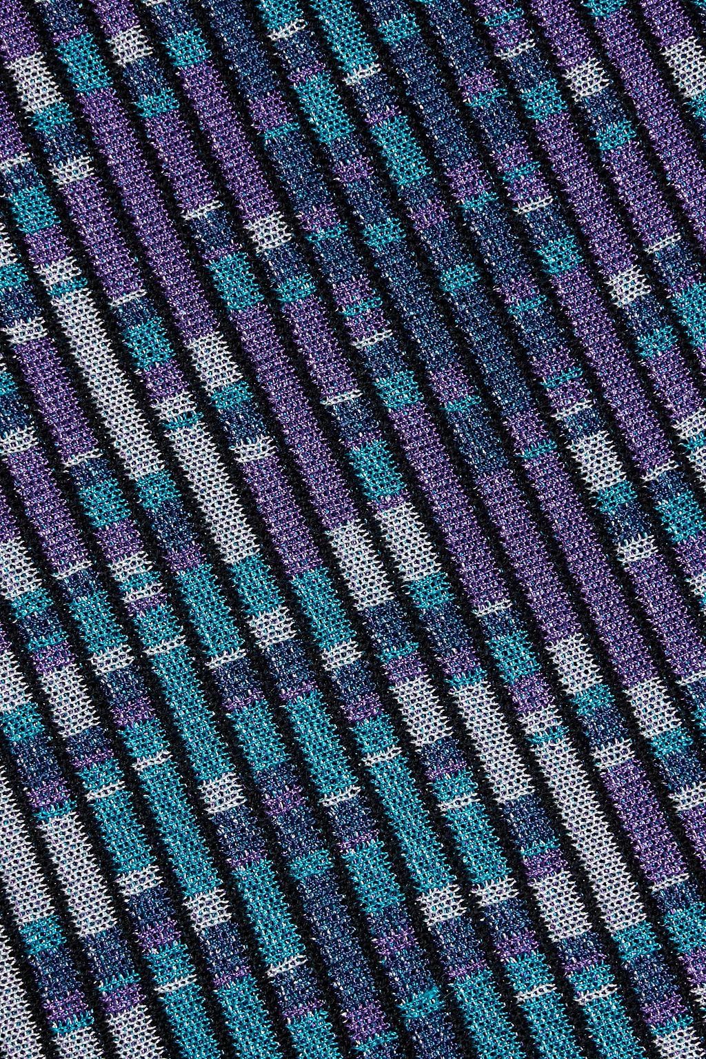 MISSONI Ribbed jacquard-knit maxi slip dress