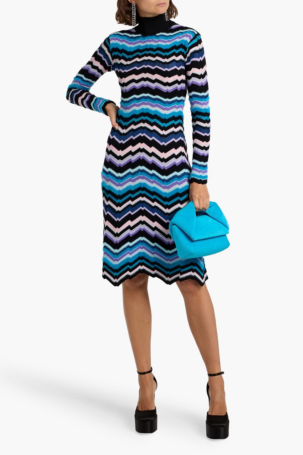 MISSONI فستان من نسيج بحبكة كروشيه