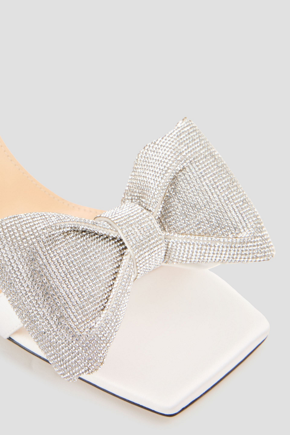 MACH&MACH NICOLE CRYSTAL-EMBELLISHED SATIN SANDALS